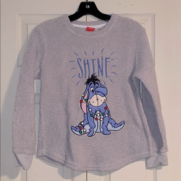 Disney- Eeyore Long Sleeve Fleece Sweatshirt - Picture 1 of 3